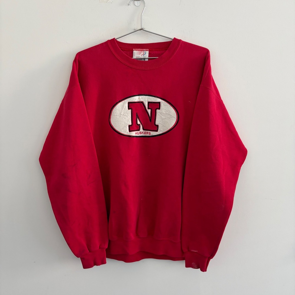 Vintage Nebraska Huskers Simply For Sports Red Sweatshirt Mens XL